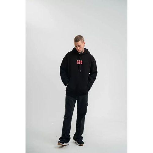 POLIZEI Premium Kalite Unisex Kapşonlu Dijital Patchli SweatShirt - Siyah