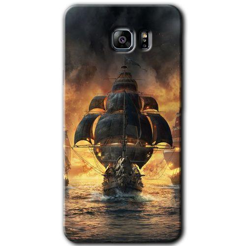 MRCİLETİSİM MRCİLETİSİM Samsung Galaxy Note 5 Kılıf HD Desen Baskılı Arka Kapak + Temperli Cam - Siyah İnci