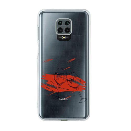 Xiaomi Redmi Note 9S Spilled Wine Premium Şeffaf Silikon Kılıf