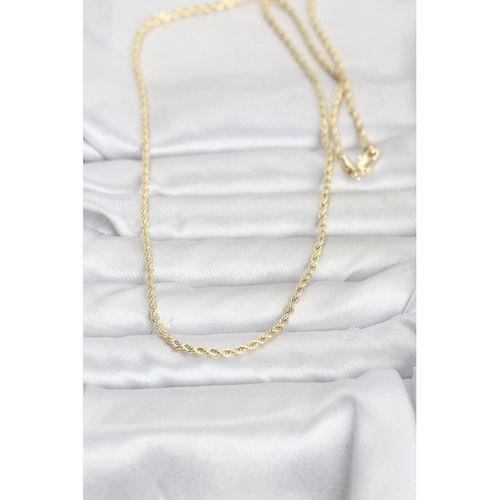 CM 14K Gold Renk Burgu Model Zincirli 60 cm Kadın Kolye