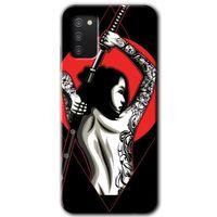 Potkal Hediye Fabrikası Samsung Galaxy A02s Kılıf HD Desen Baskılı Arka Kapak - Samurai Girl