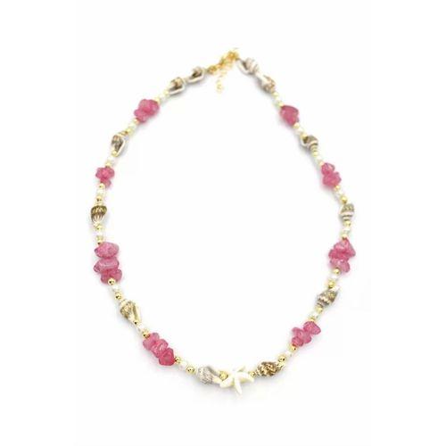 Deniz Kabuğu Kolye - Nar Çiçeği