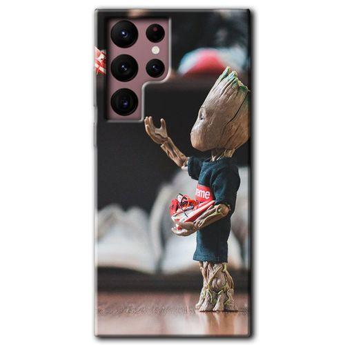 Samsung Galaxy S22 Ultra HD Baskılı Kılıf + 9D Tam Ekran Koruyucu - I am Groot