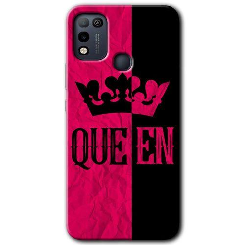 İnfinix Hot 10 Play Kılıf HD Desen Baskılı Arka Kapak - Queen