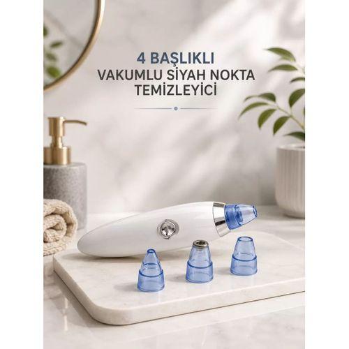 Yeni Nesil Vakumlu Pilli Siyah Nokta Ve Yüz Temizleme Cihazı 4 Başlıklı