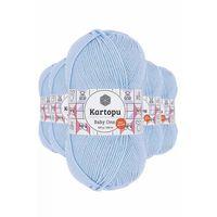 5 Adet Baby One Tüylenmeyen El Örgü İpi Yünü Mavi K544