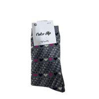 Barış Kalp Desenli Likralı Kadın Soket Çorap 1 Adet