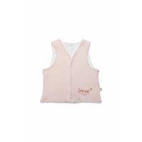 Bistyle Grow İn Love Çift Taraflı Bebe Yelek 18102 Pembe Ekru