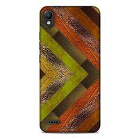 LG K20 2019 Kılıf Patchwork (10) Full Koruma Kılıfı Yeşil Turuncu