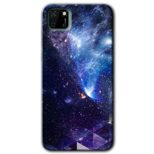 MRCİLETİSİM Huawei Y5P Kılıf HD Desen Baskılı Arka Kapak + Temperli Cam - Galaksi