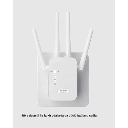 Antenli Wifi Repeater 300m2 Kapsama Alanı Wpa3 Güvenlikli