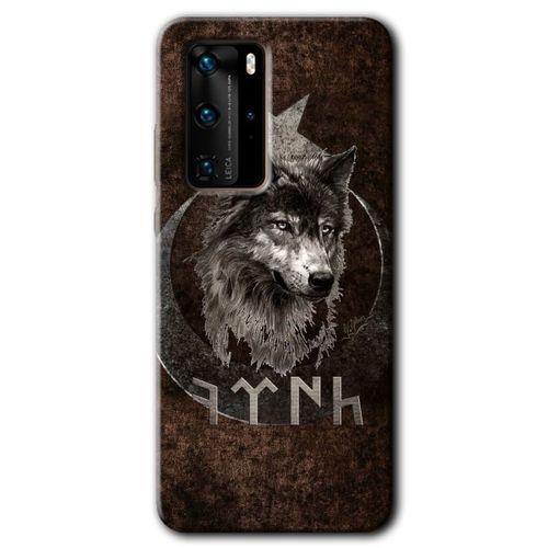 Potkal Hediye Fabrikası Huawei P40 Pro Kılıf HD Desen Baskılı Arka Kapak - Bozkurt Göktürk