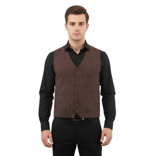 Erkek Düğmeli Yelek Cepsiz Çelik Örgü Klasik Kalıp 5211LS BGL-ST05018