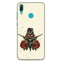 Lopard Huawei Y7 Prime 2019 Uyumlu Kılıf Tattoo's (1) Kılıfı Gül İskelet