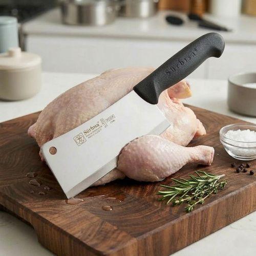 Sürmene Kurban Et Tavuk Kemik Kesim Satırı Mutfak Satır Bıçağı 38 cm Profesyonel Çelik Sürbisa 61703
