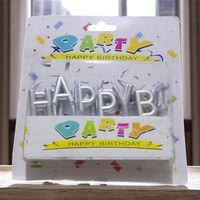 YÜKSEK KALİTE GÜMÜŞ HAPPY BIRTHDAY MUM PARLAK METALİK GÜMÜŞ MUM HAPPY BIRTHDAY PASTA MUMU GÜMÜŞ MUM
