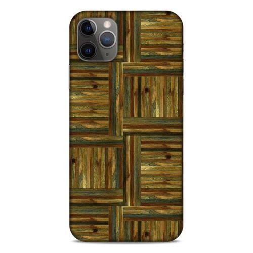 Lopard Apple Iphone 11 Pro Max Uyumlu Kılıf Wood'X (47) Crystal Flex Kılıf Baskılı