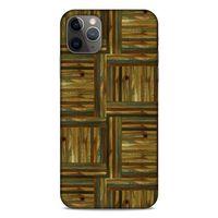 Lopard Apple Iphone 11 Pro Max Uyumlu Kılıf Wood'X (47) Crystal Flex Kılıf Baskılı