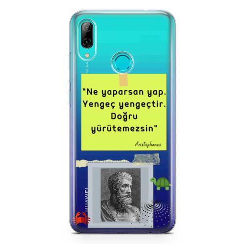 Huawei P Smart 2019 Kılıf Caps Aristophanes Arka Kapak Koruma Desenli Full Koruyucu