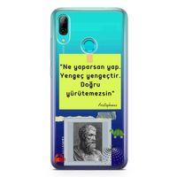 Huawei P Smart 2019 Kılıf Caps Aristophanes Arka Kapak Koruma Desenli Full Koruyucu