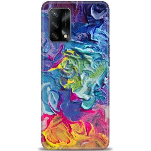 Oppo A74 Kılıf HD Baskılı Kılıf - Colors + Tam Ekran Koruyucu