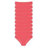 10 Adet Süper Eko Set Likralı Kadın Slip Külot Fuşya