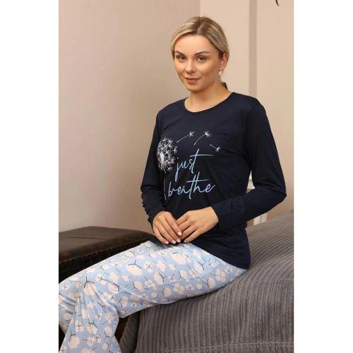 Kadın Penye Uzun Kol Pijama Takım Laciver