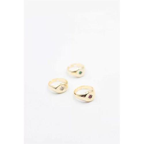 6'lı Taşlı Yüzük Seti - Altın