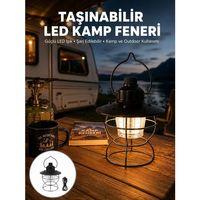 4 Fonksiyonlu Dekoratif Kamp Lambası – Tungsten Ampul, Usb Çıkışlı Yeni Nesil