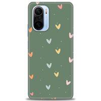 Xiaomi Mi 11i Kılıf HD Baskılı Kılıf - Soft Kalpler + Tam Ekran Koruyucu