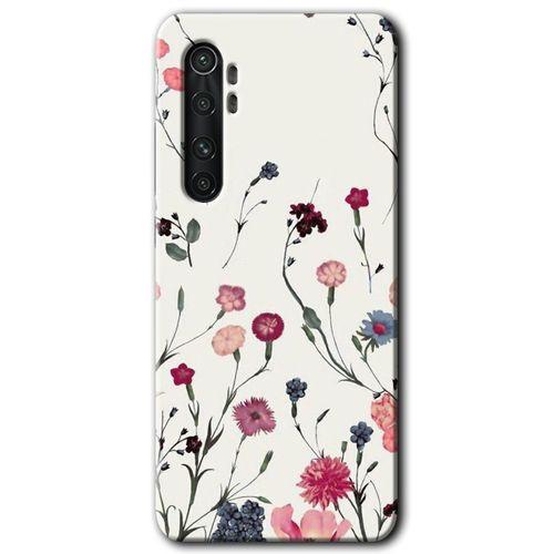 Xiaomi Mi Note 10 Lite HD Baskılı Kılıf + 9D Tam Ekran Koruyucu - Mat Çiçek