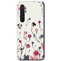 Xiaomi Mi Note 10 Lite HD Baskılı Kılıf + 9D Tam Ekran Koruyucu - Mat Çiçek