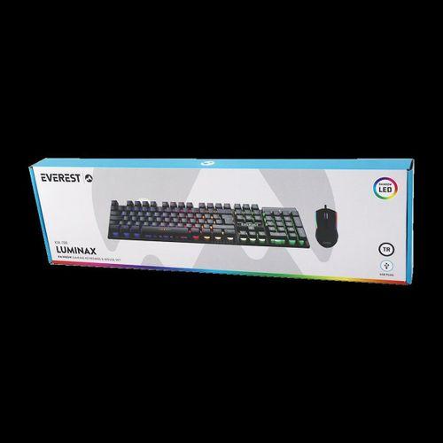 Kablolu RGB Oyuncu Klavye ve Mouse Seti - Siyah