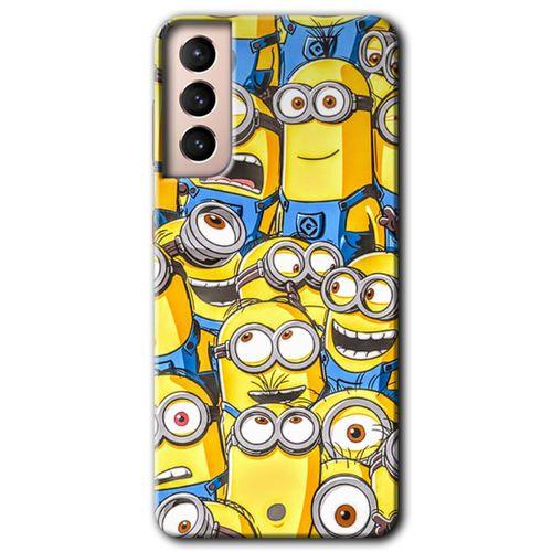 Potkal Hediye Fabrikası Samsung Galaxy S21 Kılıf HD Desen Baskılı Arka Kapak - Minion Ordusu
