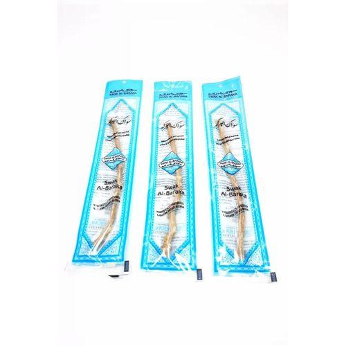 3 Adet Taze Doğal Diş Fırçası Misvak Vakumlu Paket 15 cm Orta Boy