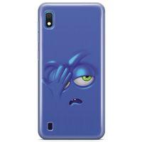 Samsung Galaxy A10 Kılıf Mutsuz Mavi Arka Kapak Koruma Desenli Full Koruyucu