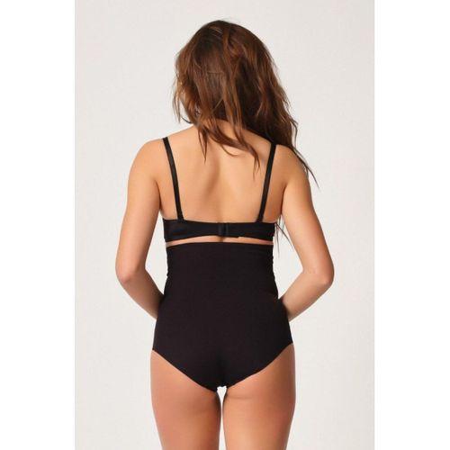 Siyah  2708 Lazer Yüksek Bel Kesim Slip Hayalet Korse