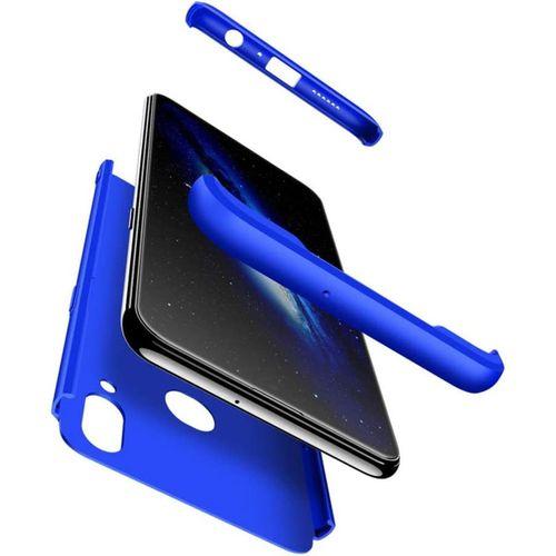 Samsung Galaxy A10S Uyumlu Kılıf Koruyucu Sert Double Dip Protective Siyah-Mavi