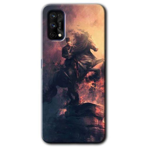 Realme 7 Pro Kılıf HD Desen Baskılı Arka Kapak - Atatürk Portre + Kırılmaz Cam