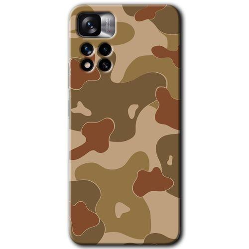 Xiaomi Redmi Note 11 Pro Plus 5G HD Baskılı Kılıf + 9D Tam Ekran Koruyucu - Kamuflaj 10