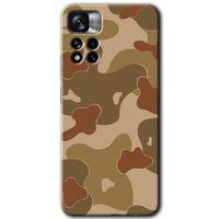 Xiaomi Redmi Note 11 Pro Plus 5G HD Baskılı Kılıf + 9D Tam Ekran Koruyucu - Kamuflaj 10