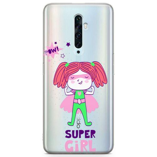 Oppo Reno2 Z 2019 Kılıf Pow Super Girl Arka Kapak Koruma Desenli Full Koruyucu