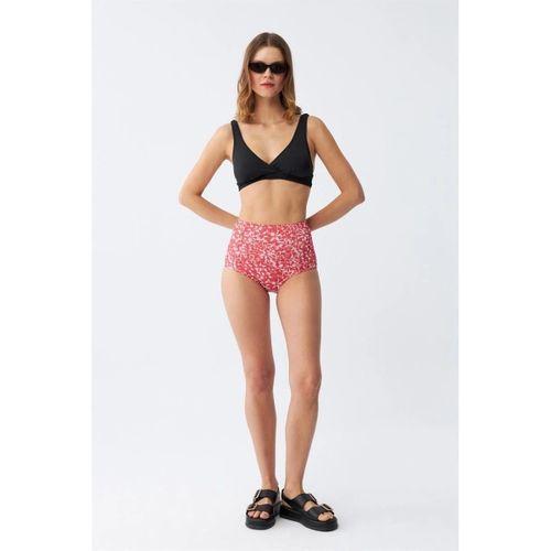 Kadın Pedli Yüksek Bel Bikini Takımı - Siyah