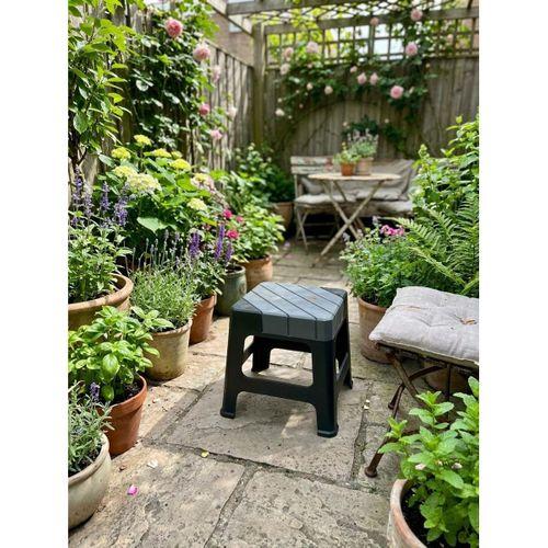 Mandella Sağlam Plastik Dolce Orta Tabure Antrasit