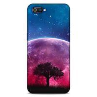 Lopard Oppo Realme C2 Uyumlu Kılıf Gece'S (39) Liquid Crystal Kılıf Pembe Ay