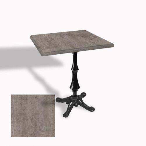 Dockers Çipa 1012 Döküm Ayak Kare Masa 80X80 cm - (Werzalit, Wermodin ve Allzalit Tabla) - Kahve Oxid