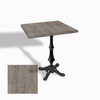 Dockers Çipa 1012 Döküm Ayak Kare Masa 80X80 cm - (Werzalit, Wermodin ve Allzalit Tabla) - Kahve Oxid