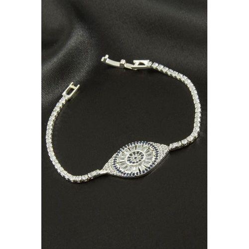 Oval Zirkon Taşlı Çocuk Bileklik 16 cm