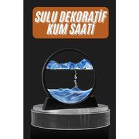 Dekoratif Sulu Kum Saati Ofis Masa Üstü Ev Yuvarlak Kum Saati