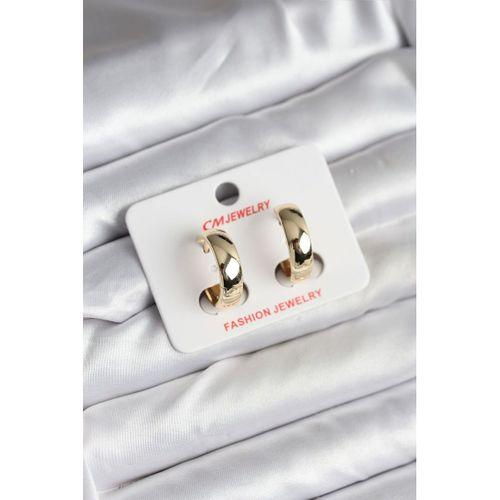 14K Gold Renk Kaplama Halka CM Kadın Küpe